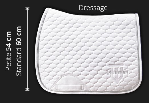 Dressage saddle pad size chart