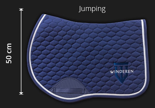 Jumping saddle pad size chart