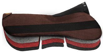 Winderen Correction saddle half pad in Brown colour 
