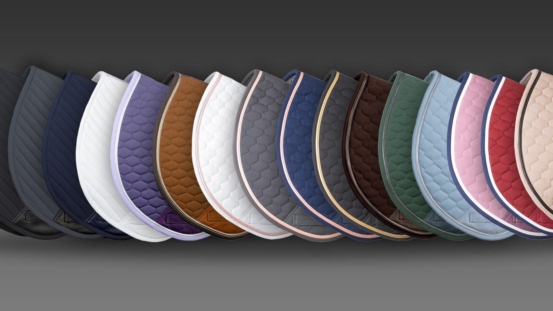 Colours of Winderen saddle pads
