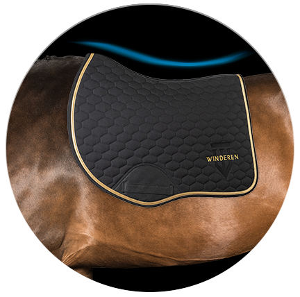 Anatomical shape of the perfect saddle pad 
