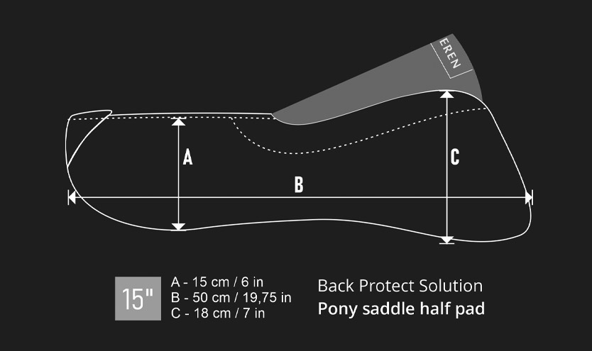 Winderen pony half pad size chart