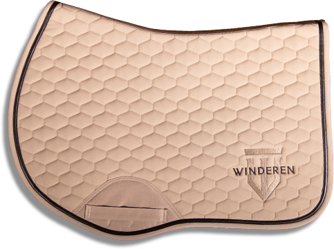 Beige saddle pad for horses Winderen Latte/Chocolate