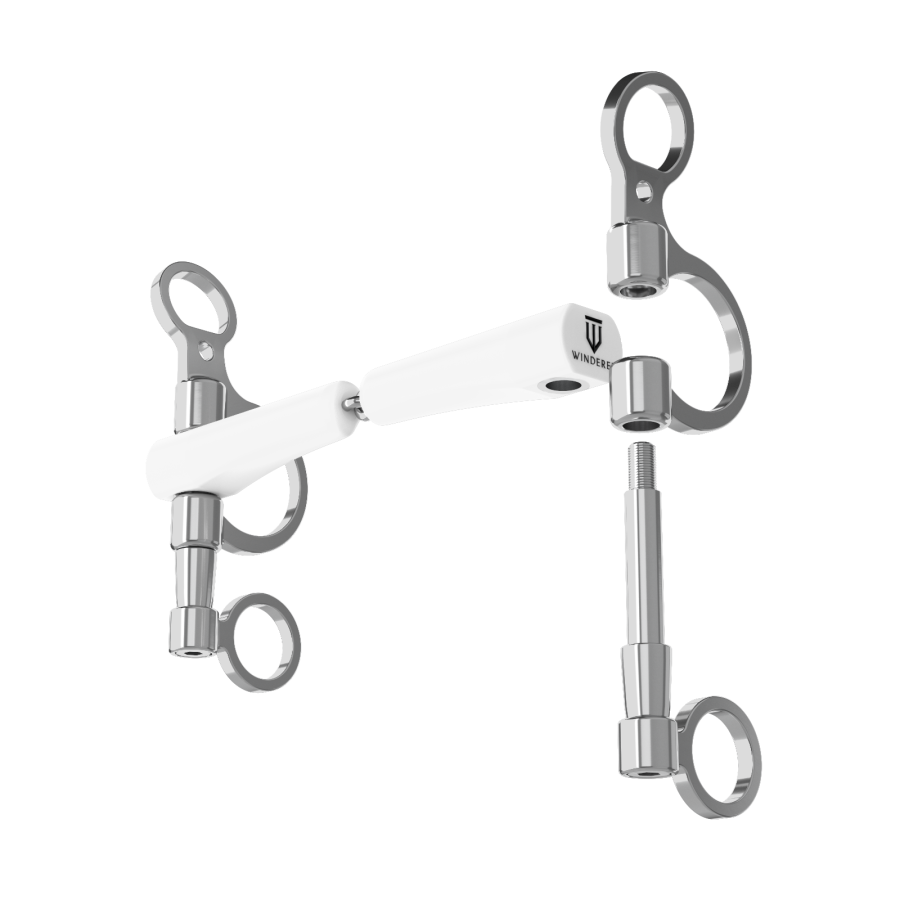 Winderen bitten Pelham met korte scharen - Enkel gebroken 125 mm - White  Edition - Comfort, image size:900x900