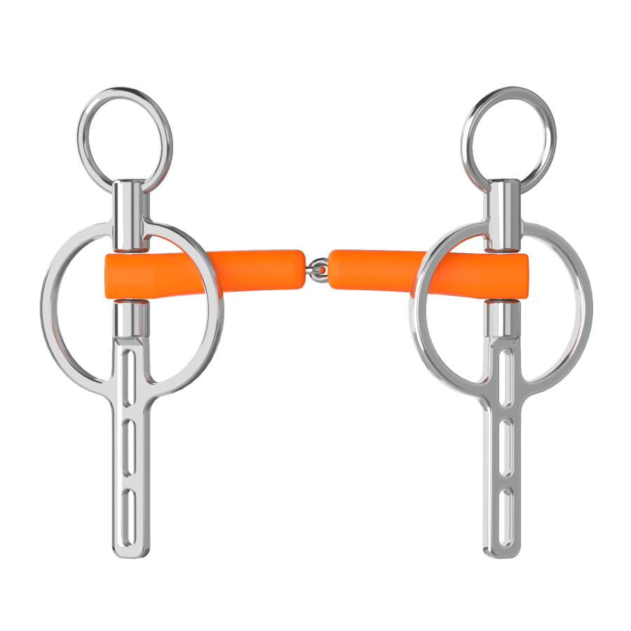 Mors De Cheval En Acier Inoxydable, Type Filet (snaffle) à Joues Ovales 5" - Occasion USA