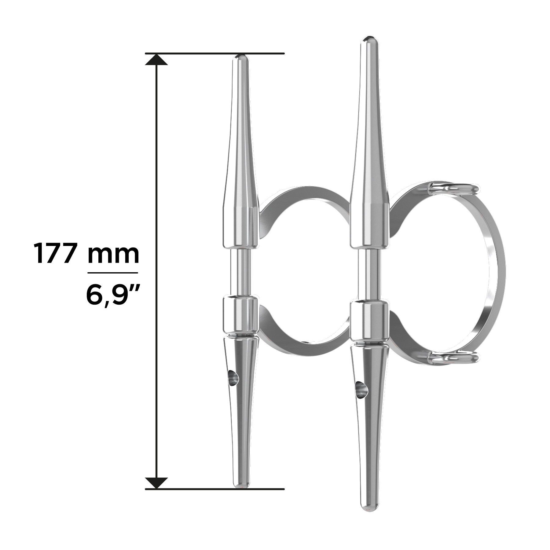 Winderen bit Full Cheek Gag - Single-jointed 135 mm (5.3