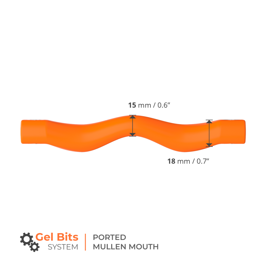 Winderen bit American Gag - Ported Mullen Mouth 135 mm (5.3