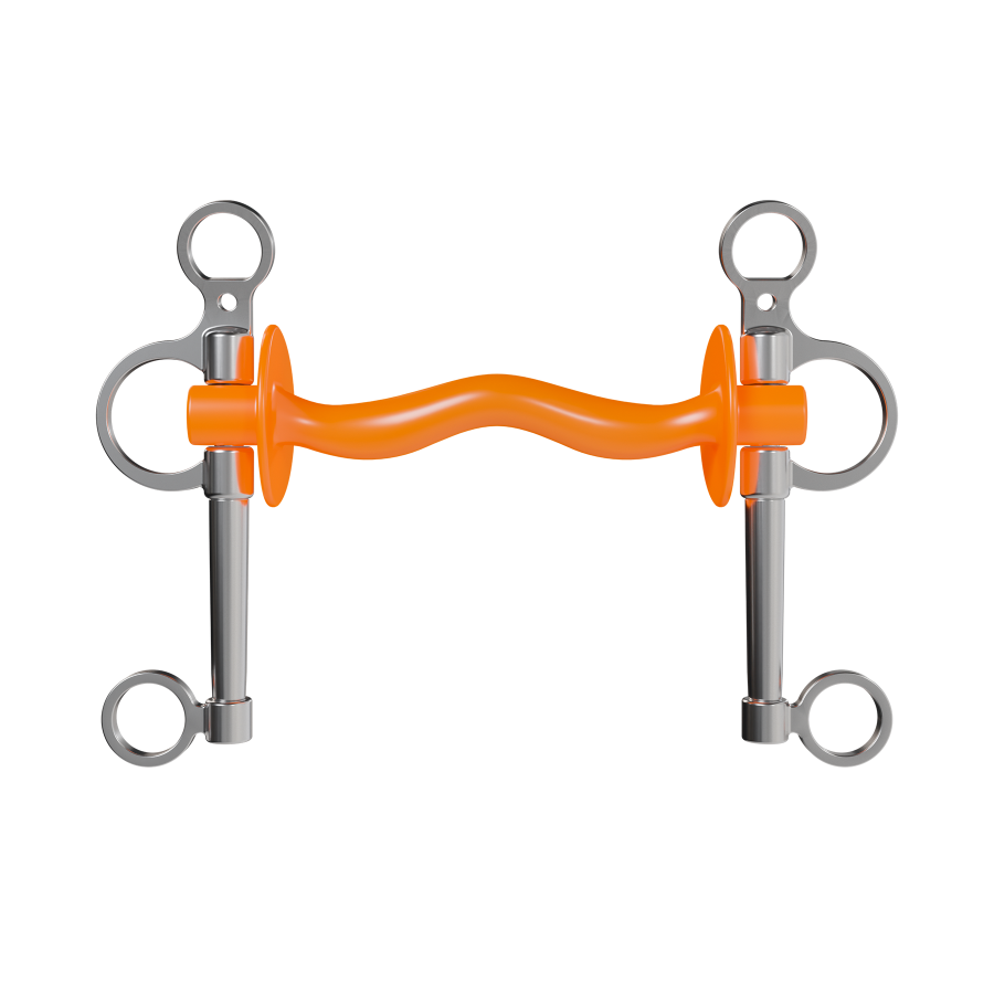 Winderen bitten Pelham met lange scharen - Stang met tongboog en bitringen  135 mm - Slim, image size:900x900