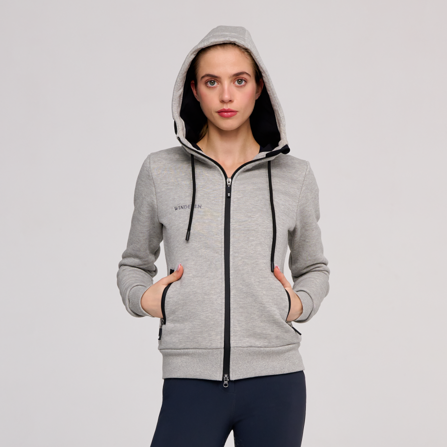 Damska bluza dresowa Winderen Basic Zip-up Eventing - Ash