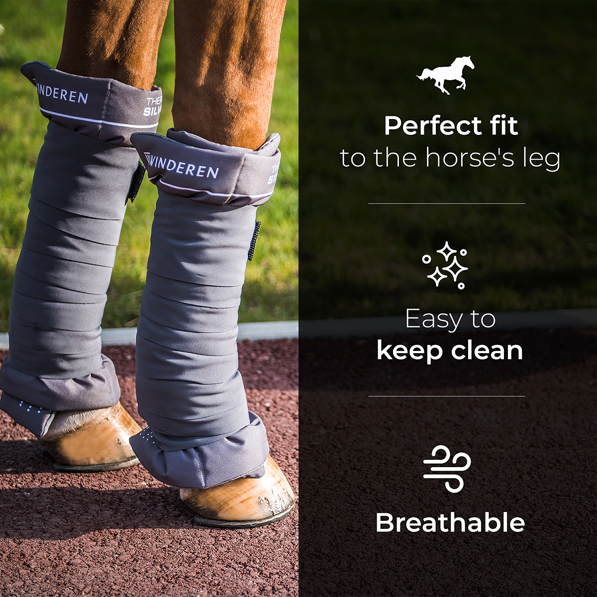 Fasce Per Stalla CALEVO – Set Da 2 Pezzi – Chiusura In Velcro Robusto – Ideali Per Cavalli – Fascia Stable Bandages