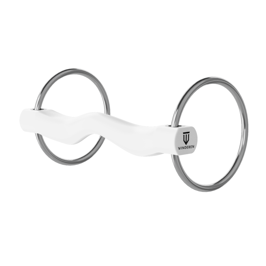 Winderen bit Loose Ring - Ported Mullen Mouth 125 mm (4.9) - White ...